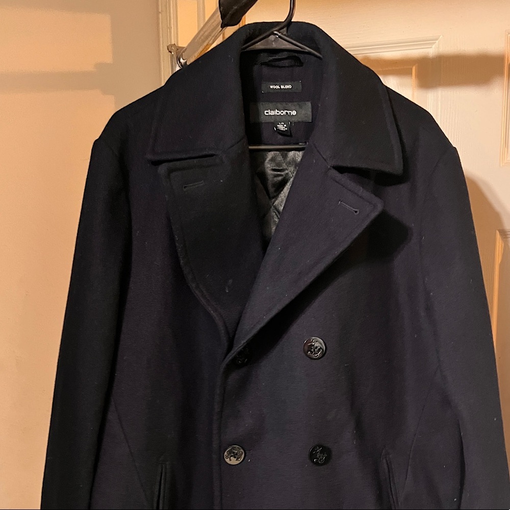 Liz Claiborne MENS Large wool peacoat